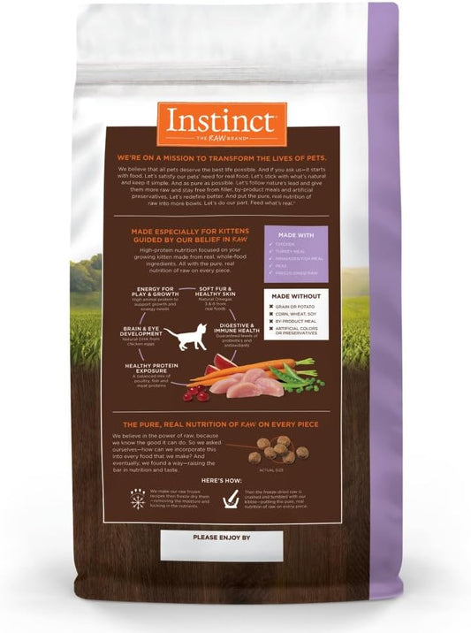 Nourish Your Growing Kitten with Instinct Original Grain-Free Dry Cat Food - High Protein, Real Chicken, 4.5 Lb Bag
