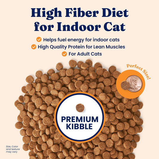 Solid Gold Indoor Cat Food - Grain Free & Gluten Free Chicken Kibble for Optimal Gut Health, Hairball Control & Sensitive Stomach Support - 12LB Bag for Happy, Healthy Indoor Cats