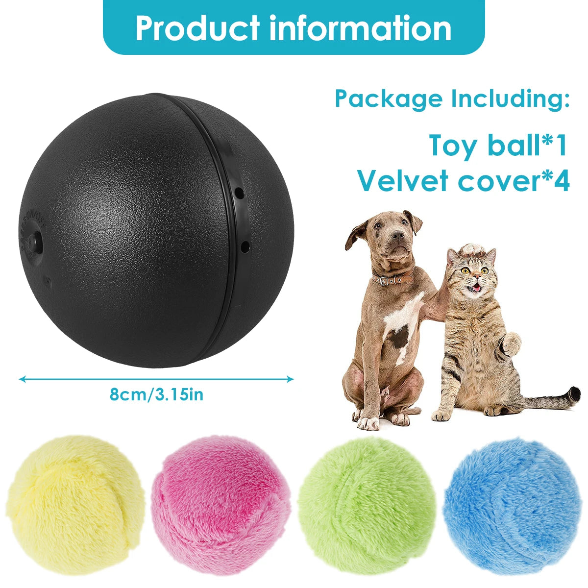 Exciting Automatic Rolling Cat Toy Balls - Interactive Electric Plush Toys for Endless Fun!