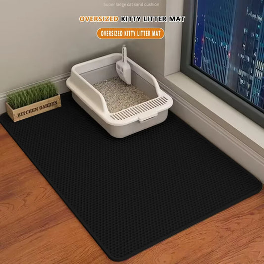 Transform Your Pet's Space with Our Premium Large Cat Litter Mat - Double Layer Waterproof, Non-Slip, and Effortlessly Washable!