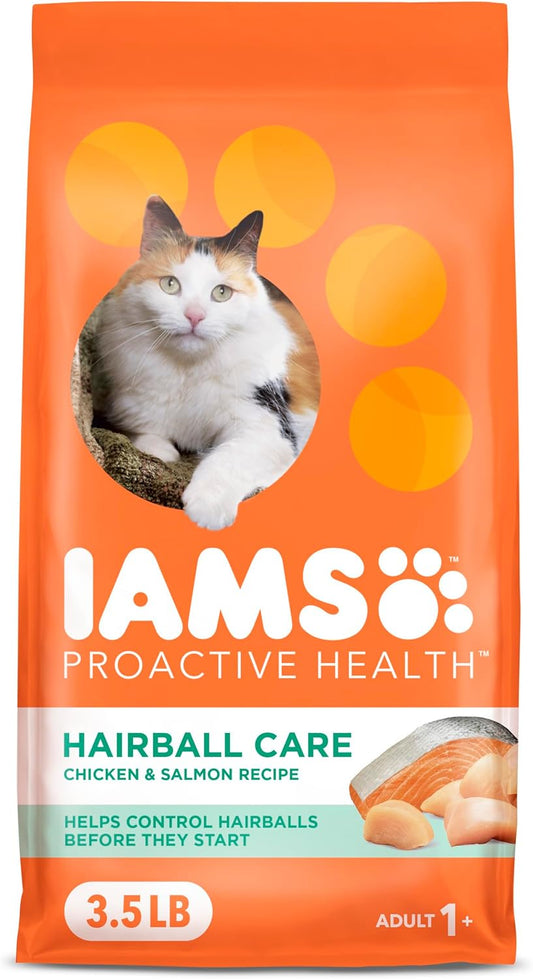 Proactive Health Dry Cat Food Hairball Care, Adult Cat Food, with Real Chicken and Salmon, 3.5 Lb. Bag