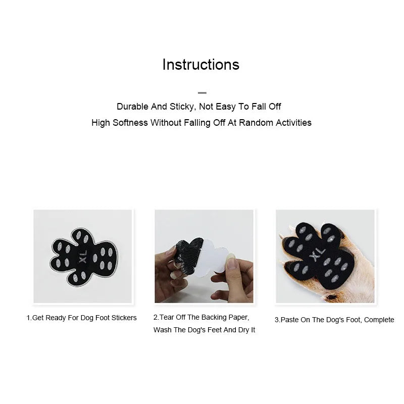 Protect Your Pup's Paws with Ultimate Black Paw Protectors - Anti-Slip, Self-Adhesive Booties for Comfort and Safety