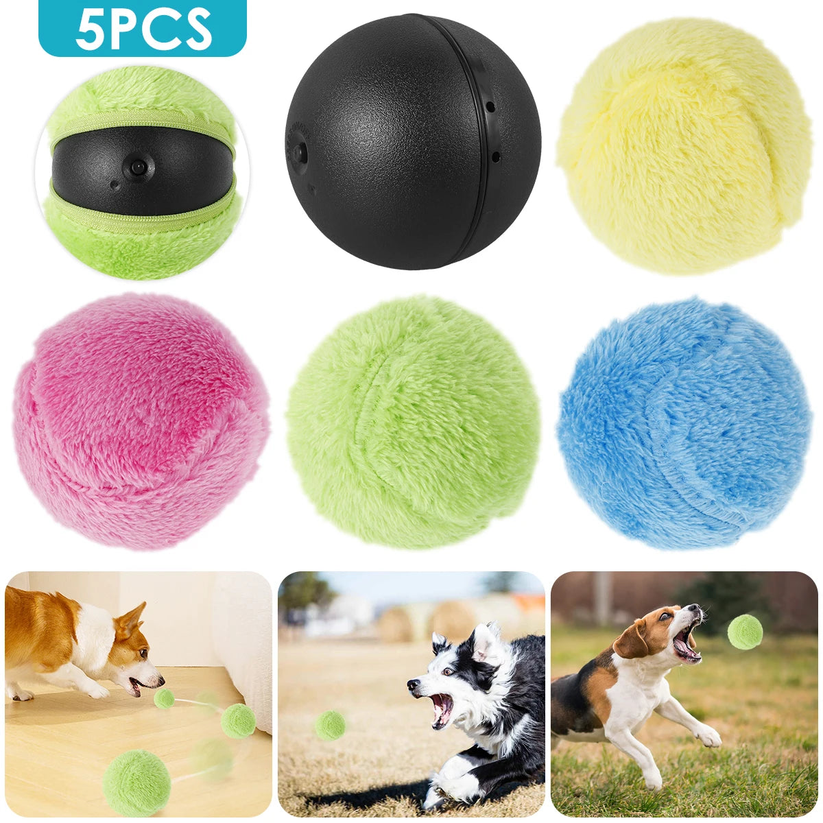 Exciting Automatic Rolling Cat Toy Balls - Interactive Electric Plush Toys for Endless Fun!