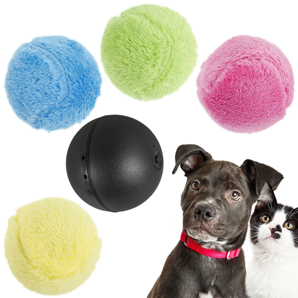 Exciting Automatic Rolling Cat Toy Balls - Interactive Electric Plush Toys for Endless Fun!