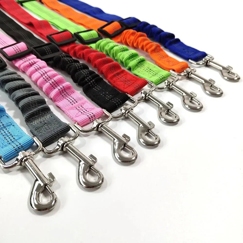 Keep Your Dog Safe on the Road: Adjustable Reflective Dog Seat Belt with Durable Nylon Harness