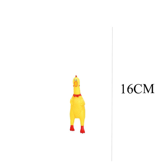 Squeaky Chicken Dog Toy - Fun Rubber Chew for Small and Large Dogs, Perfect for Playtime!