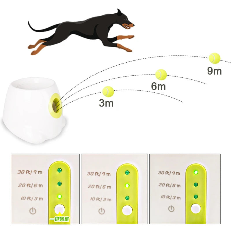 Automatic Ball Launcher for Dogs - Interactive Tennis Ball Toy for Endless Fun!