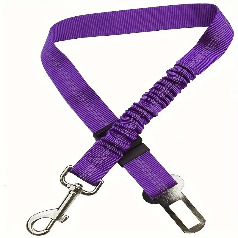 Keep Your Dog Safe on the Road: Adjustable Reflective Dog Seat Belt with Durable Nylon Harness
